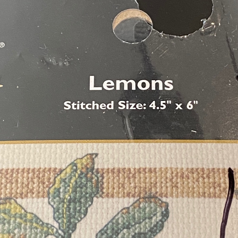 Bucilla Lemons Counted Cross Stitch Kit New Brenda Harris Tustian 43600 Opened - Picture 2 of 5